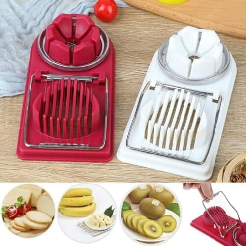 2 In 1 Egg Slicer Tools Stainless Steel Egg Cutter Multifunction Egg Slicer Sectione Cutter Mold Edges Gadgets