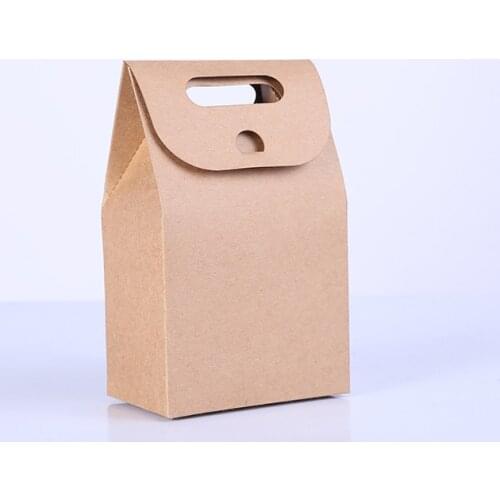 2020 wholesale 500cs/lot 350g kraft paper bags for cookies,food packing gift shopping bags with large size 21.5x14x8.4cm
