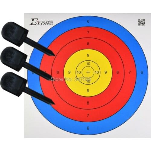 Wholesale New ELONG 40pcs Targets Face Pin Securing + 10pcs Target Paper Face 43cm*43cm for Archery Shooting Practice