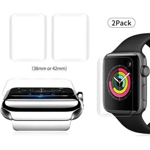 4D/3D Curved Surface PET Soft Film For Apple watch 38mm 42mm Screen Protector for Apple Series i watch 1/2/3 Film(Not Glass)