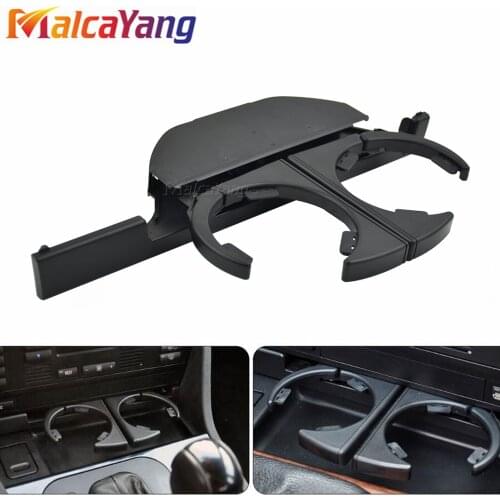 51168184520 Front Cup Holder Bracket Dual Hole Plastic Center Console Cup Holder Box for BMW E39 528 525 523 520 530 528 540 M5