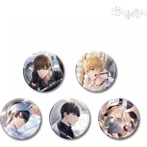 Anime Love and Producer Victor Li Zeyan Cute Metal Birthday Badge Button Brooch Pins Collection Clothing Decor Cosplay Xmas Gift