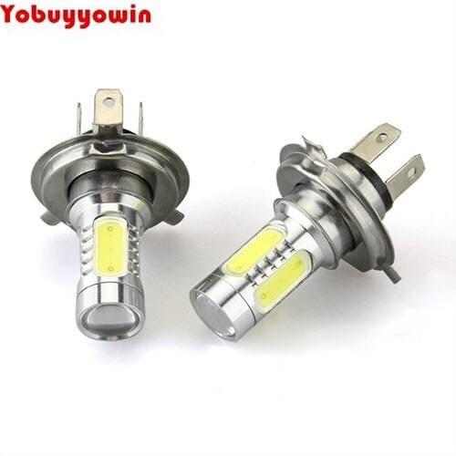 Free shipping 2pcs/lot H4 Cree Q5 4 COB Chips LED Autolampe Birne Nebellicht 11W Tagfahrlicht weib