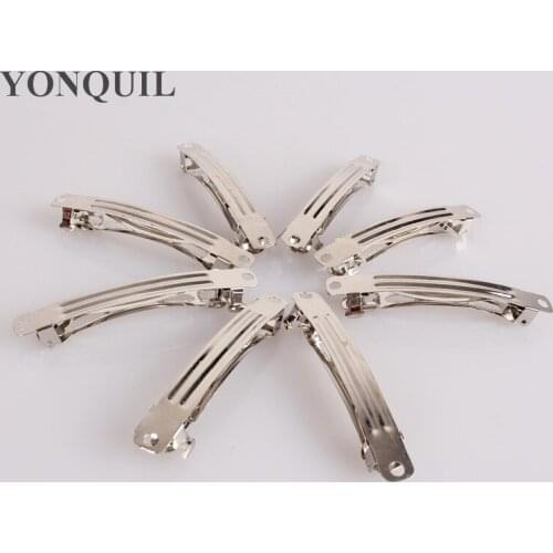 Free shipping 60mm rhodium plated french Hair Barrette Clips Findings Iron Hair Clips Findings DIY hair accessories 200pcs/lot