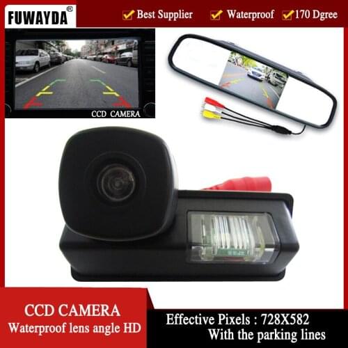 FUWAYDA Color Car Rear View Camera for Nissan Maxima Cefiro Teana Paladin Tiida Sylphy ,with 4.3 Inch Rear view Mirror Monitor