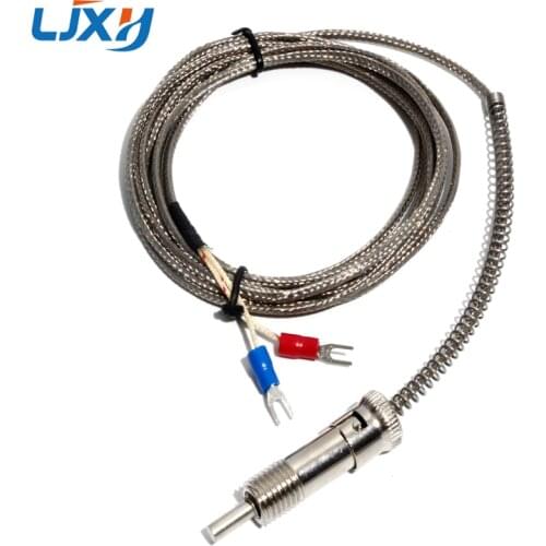 LJXH Stainless Steel Temperature Sensor K Type Thermocouple Bayonet Compression Spring 1M/2M/3M/4M/5M