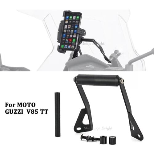Motorcycle Stand Holder Phone Mobile Phone GPS Navigation Plate Bracket For MOTO GUZZI V85 TT 2019 - 2020