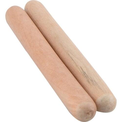 Kids Natural Wooden Rhythm Rod Stick Kindergarten Teaching Learning Education Tools Kids Toys Musical Instrument Fun Toys W15