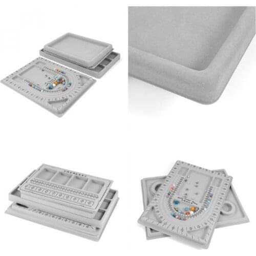 1PCS Flocked Bead Board Bracelet Necklace Beading Accessories Measuring tools Design jewelry DIY Craft Tool Jewelry making