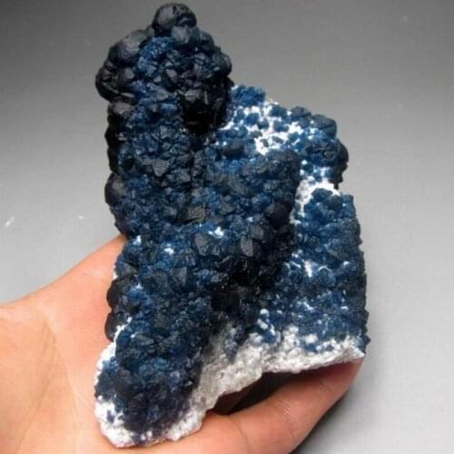 478g Blue Fluorite on Milch/Smoky Quarz Point - crystals and stones healing Mineral specimen Home Decor feng shui decoration