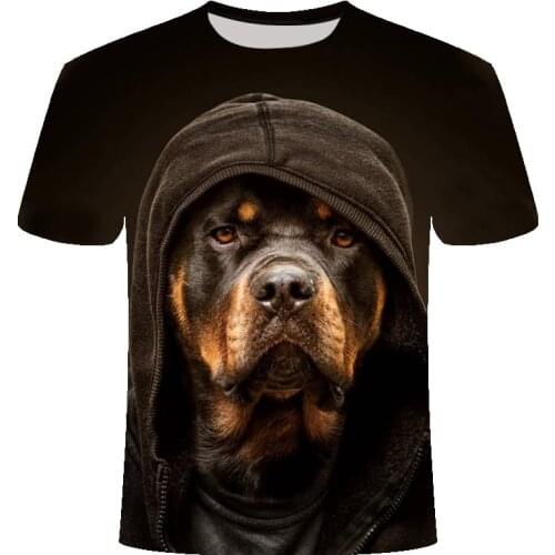 2021 new 3D Dog Printed T Shirt Men/Women Hip Hop Summer Funnyt Cat Streetwear Tshirt Short Sleeve Tops Casual O-Neck Animal