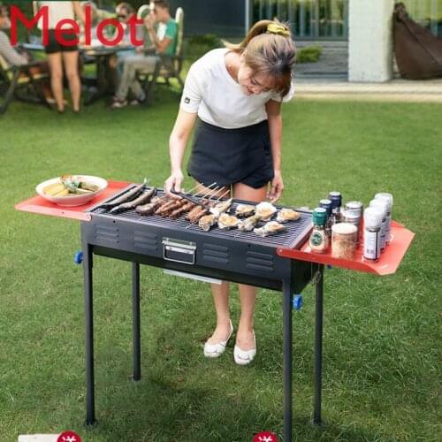 Barbecue Grill Household Outdoor Barbecue Grill Carbon Barbecue Oven Charcoal Meat Roasting Pan Full Set Barbecue Tools