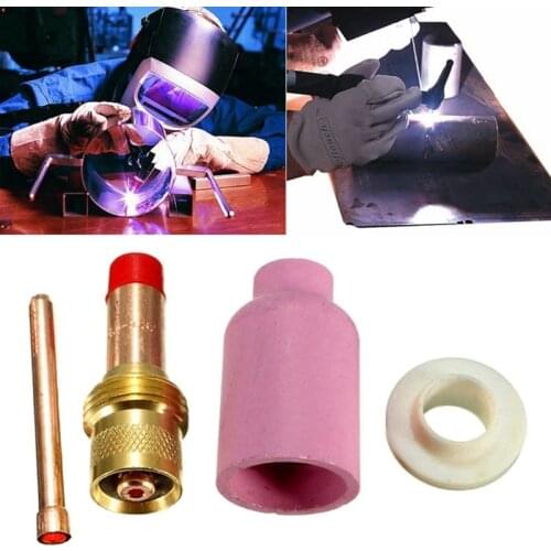 4Pcs TIG Gas Lens KIT Size 3/32" 45V26 10N24 54N15 54N01 FIT TIG Welding Torch PTA DB SR WP17 18 26 Series