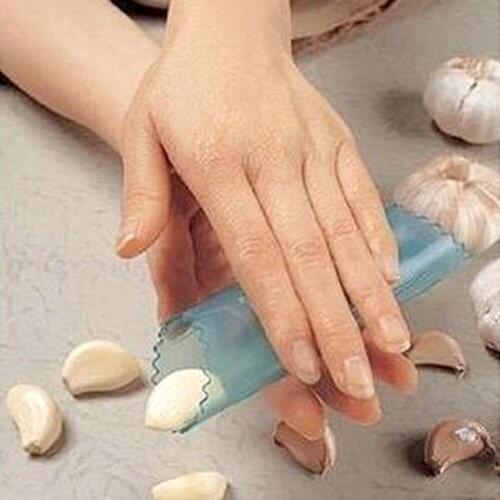 Garlic Peeler Kitchen tool fruit tool vegetable tool Silicone Easy Peel Kitchen Tool Frying Pan Holder