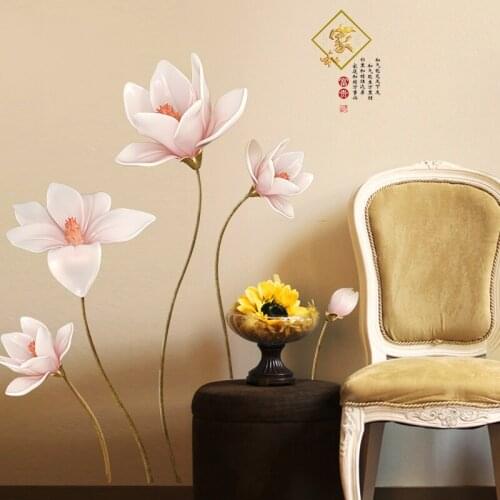 Modern Chinese Style Decoration Wall Decals TV Background Mural Stickers Home Decor Living Room Wallpaper Posters Muraux