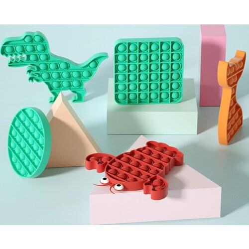 New Push Bubble Fidget Antistress Toys Adult Kids Unicorn Dinosaur Pop Fidget Sensory Toy Autism Special Needs Stress Reliever