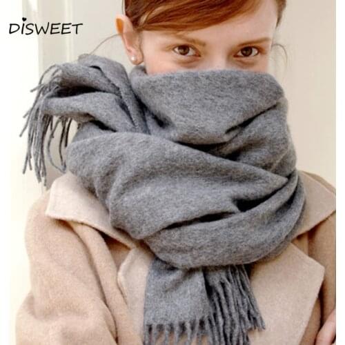 Solid Cashmere scarf woman Fashion warm and thick winter scarf for women Simple and long womens high quality scarf 2020