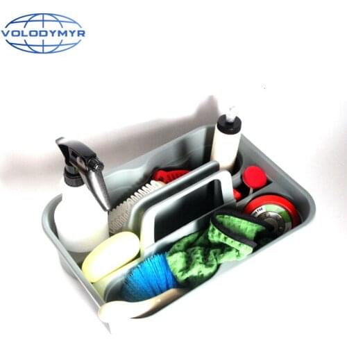 Portable Tool Cart Plastic Cleaning Tool Box Small Classification Basket Cleaning Storage Box Car Gadget Car Organizer