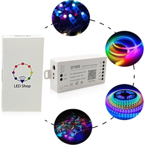 SP108E WIFI RGB Led Controller Mobile APP Smart WIFI Controller 5-24V WS2811 WS2812 2801 SK6812RGBW Strip Controller