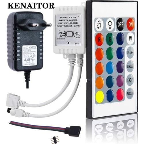 12V 24 Key Wireless led IR Remote Controller For 3528 5050 RGB LED Strip Light