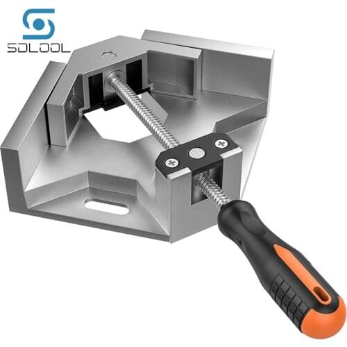 Adjustable Woodworking Frame Clip Right Angle Clip Aluminum Single Handle 90 Degree Right Angle Clip Metal Welding Clip Woodwork