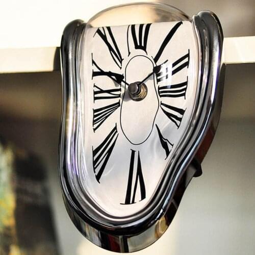 Surreal Melting Distorted Wall Clocks Salvador Dali Style Wall Watch Decoration Gift Home Roman Numeral Retro Time Clock