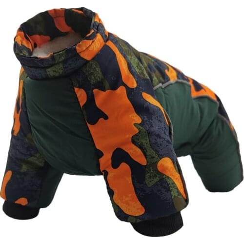 Warm Dog Coat Winter Pet Jacket Cotton Padded Pet Clothes Camouflage Outfits Costume For Small And Big Dogs