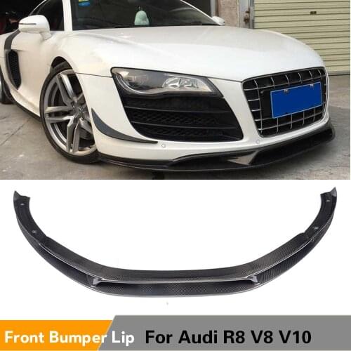 Carbon Fiber Front Bumper Lip Splitters for Audi R8 GT V8 V10 2008 - 2015 Carbon Fiber Front Bumper Lip Spoiler Splitters