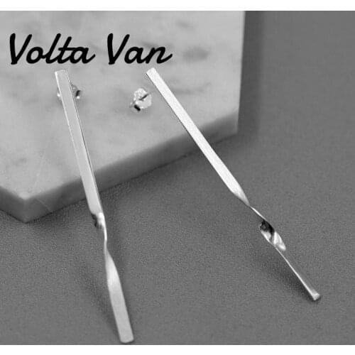 Volta Van Women Stud Earrings 925 Sterling Silver 2021 New Fine Jewelry Geometric Elegant Concise Fashion Trendy Silver Earrings