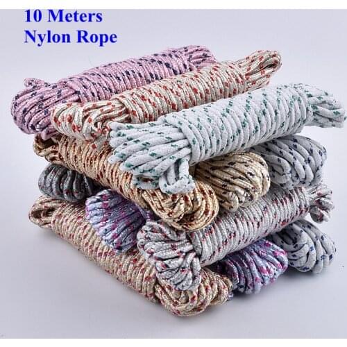 10m/Roll Nylon Rope Rainproof Cloth Tarpaulin Fixing Shadinf Net DIY Tools Home Clothesline Ropes Fruit Tree Branch Pulling Rope