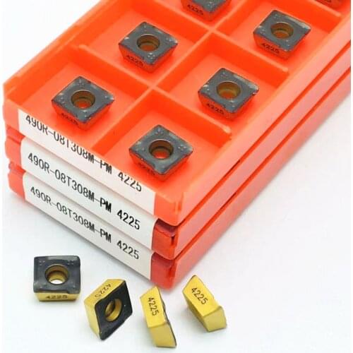 10 pieces of 490R 08T308M PM 4240 490R 08T308M PM 4225 Carbide insert turning milling cutter CNC cutting tool notch cutting