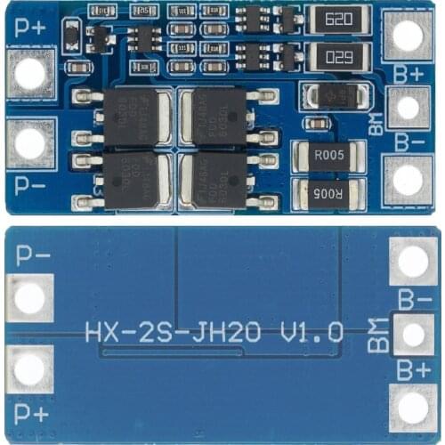 10PCS/LOT 2S 10A 7.4V 18650 lithium battery protection board 8.4V balanced function/overcharged protection