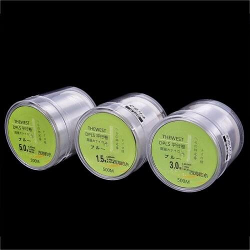 100% transparent Fishing Line 500M Super Strong Nylon Not Fluorocarbon Non-Linen Tackle Multifilament Fishing