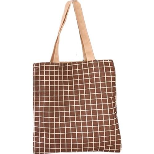 8PCS / LOT Women Shopping Storage Bag Single Shoulder Canvas Cotton And Linen Double-Sided Cloth Bag Eco-Friendly Shopper Bag