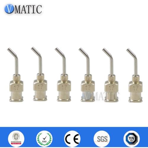 High Quality 12Pcs 1/2'' Inch 17G 45 Degree Bent Stainless Steel Dispensing Needle