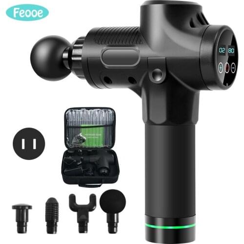 FEOOE High frequency Massage Gun Muscle Relax Body Relaxation Electric Massager with Portable Bag Therapy Gun for fitness