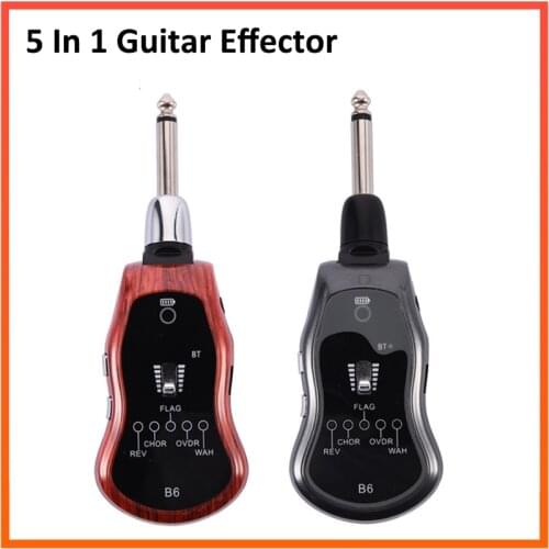 Guitar Effects Portable bluetooth 5 In 1 Transmitter Guitar Effector for Electric Guitar REV-CHOR-FLAG-OVDR-WAH Cycle Switching