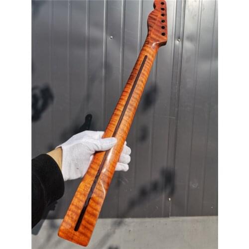New flam tiger Electric guitar neck 21 fret 25.5'' maple made and maple Guitar Fretboard #29