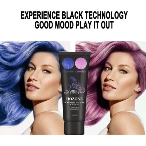 Temperature Color Changing Wonder Hair Dye Mermaid Hair Dye Gray Hair Color Cream Thermo Sensing Shade Shifting Hair Color Wax