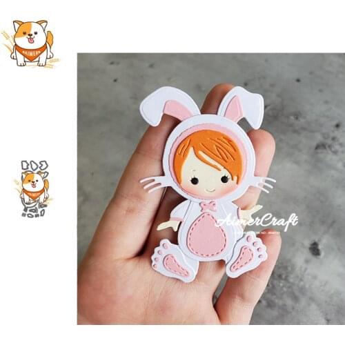 Rabbit Baby Animal Metal Cutting Dies Mold Knife Scrapbooking Stencil DIY Embossing Craft Die Cuts Card Making New Dies For 2020