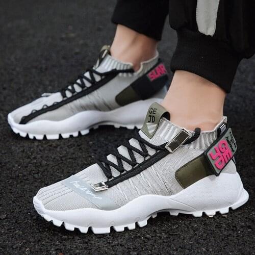 Sooneeya Brand Designer Comfortable Breathable Casual Sock Shoes Men Non-slip Sole Sneakers Men Letter Patchwork Male Footwear