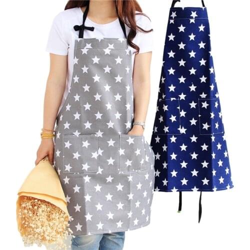 Kitchen Pentagram Apron with Pocket for Women Men Nail Salon Chef Waiter Cafe Shop BBQ Hairdresser Aprons Bibs Kitchen Accessory