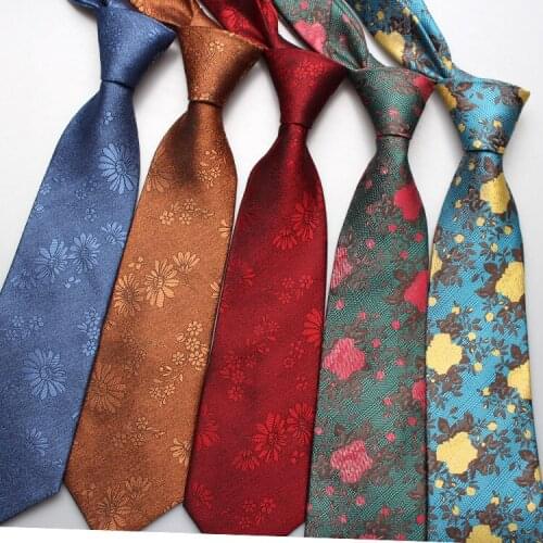 Linbaiway Handmade Floral Neckties Neck Ties for Men Casual Necktie for Wedding Business Suits Tie Male Neckties Accessory