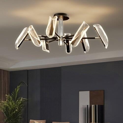 Living room chandelier modern minimalist creative personality lighting luxury Nordic bedroom restaurant lighting