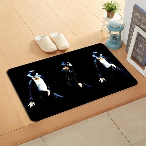 Michael Jackson Doormat Floor/Bath/Kitchen/Beach Mat Flannel Sponge Fabric 3D Printed Shaggy Custom Decoration For Bedroom