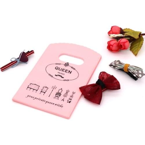 Dusty Pink Color Printed Queen Furniture 9x15cm Plastic Bags 100pcs/lot Favor Exquisite Earrings Necklace Charms Packing Bags