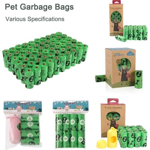 18Rolls Pet Garbage Bags EPI Biodegradable Cat Dog Poop Waste Bag Dispenser Set Outdoor Portable Cleaning Poo Pick-Up Trash Tool