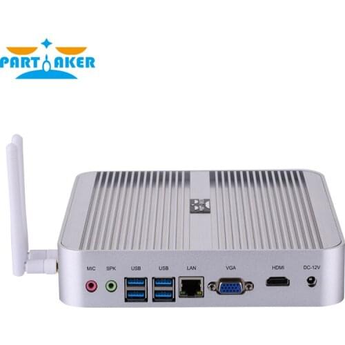 Partaker B1 Fanless 4K HTPC TV Box Nuc Computer Barebone Mini PC with Intel Core i5 5005U Max 16G RAM