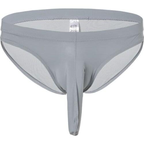 Men Sexy Elephant Briefs New Lingerie Bikini Exotic Fancy Hot Silk Thin Male Underwear Panties