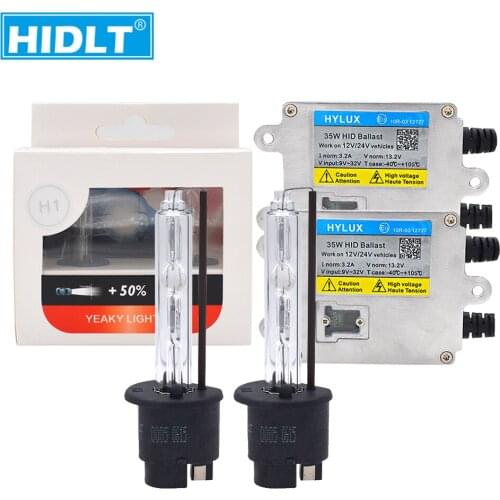 HIDLT 1 Set 12V 24V 35W Fast Start Hylux Ballast HID Headlight Kit Xenon H1 H3 H7 H11 9005 9006 D2H Yeaky HID Bulb Lamps